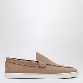 Christian Louboutin Moonboat Loafers In Nubuck Leather Lionne