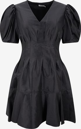 SIMKHAI Kurzes Organza-Kleid mit V-Ausschnitt Edwina