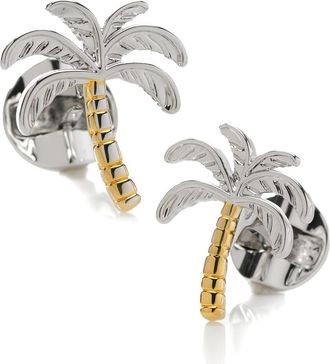 Cufflinks Inc. Mens Palm Tree Plated Cuff Links in Gold at Nordstrom