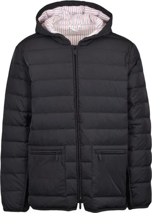 Thom Browne Heren, Jassen, Zwart, Maat: XL Poliester