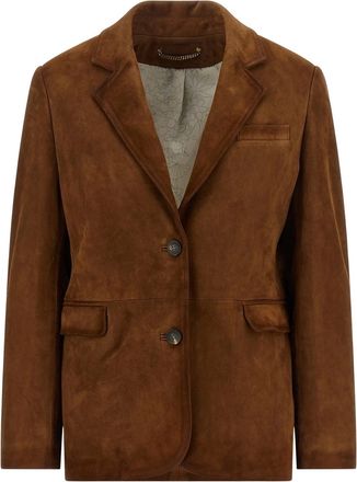 Golden Goose Brown Suede Journey Blazer