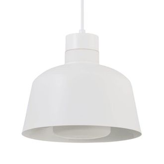 Nordlux L&aacute;mpara colgante n&oacute;rdico con pantalla de metal blanco y esfera cristal