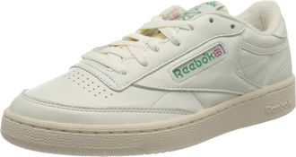 Reebok Men Club C 85 Vintage Sneaker, Top-Chalk/Paperwhite/Glen Green, 10.5
