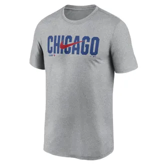 Nike Chicago Cubs Swoosh Legend Nike Mens Dri-FIT MLB T-Shirt in Grey | NKGK06GEJ-RSQ