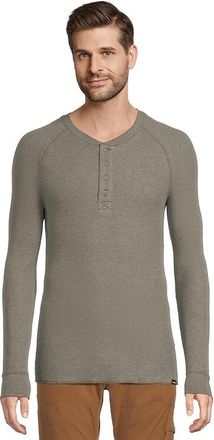 Prana Touchstone Henley Mens Clothing Thyme Heather : 2XL, Cotton/Elastane/Lyocell