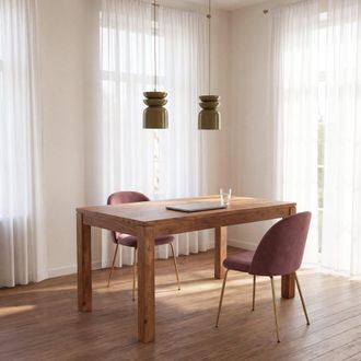 Maisons du monde Mesa de comedor de madera de maciza de palo rosa 6 personas L.130 cm