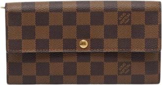 Louis Vuitton Pre-owned Vintage Canvas Portemonnee - Dames - Vintage Accessoires - Bruin - ONE Size - Vintage