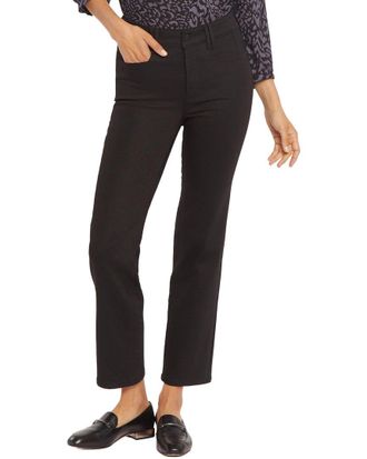 NYDJ Nydj Petite Straight Black Rinse Ankle Crop Jean