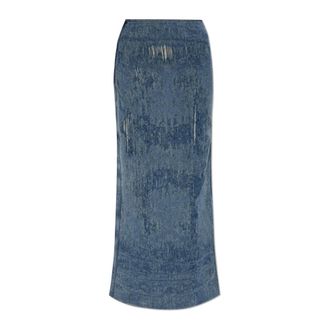 Diesel Maxi Skirts, female, Blue, Size: 2XS De-Megan-Fsg Skirt
