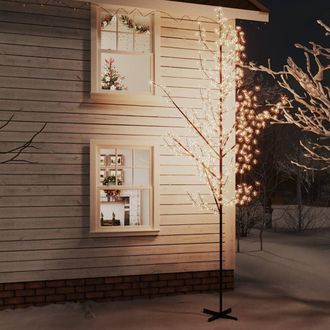 vidaXL Vidaxl - Rbol Led Con Flor De Cerezo 672 Led Blanco C&aacute;lido 400 Cm