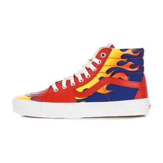 Vans Red/Blue High Top Trainers All Over Print - male - Vans - Sneakers - Multicolor - 6 UK - Shoes