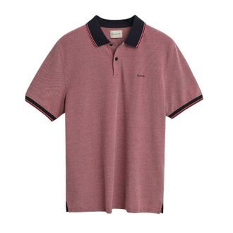 GANT Heren Oxford Poloshirt met Korte Mouwen (Rood)