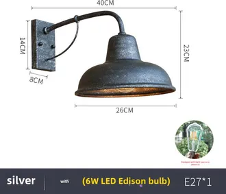 OEM Aplique De Pared Led Retro Para Exteriores, L&aacute;mpara De Jard&iacute;n Para Villas O Terrazas Residenciales, Outlet De F&aacute;brica (aplique De Pared Para Exteriore
