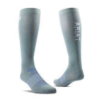 Ariat TEK Essential Performance Socks in Gray, Size Medium