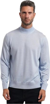 HUGO BOSS Turtleneck trui - Heren - Coltruien - Blauw - M - Wol - Truien & Vesten