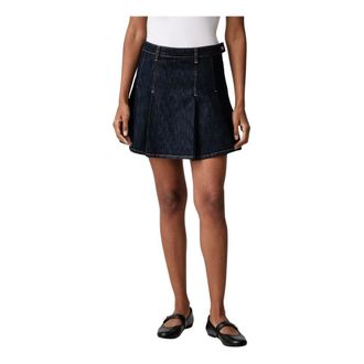 Lacoste Korte geplooide spijkerrok - Dames - Rokken - Blauw - Maat: M Katoen