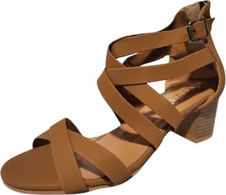 Generic Womens Sandals with Heel, Elegant, Summer Shoes, Womens Comfortable Closed, Non-Slip Block Heel, Womens Sandals, Buckle Straps, Hollow Toes, Womens Sh