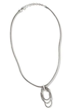 John Hardy Classic Chain Link Drop Pendant Necklace in Silver at Nordstrom Rack