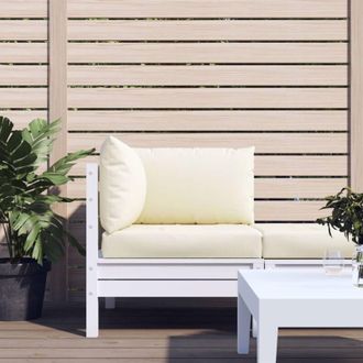 vidaXL Cojines Para Palets 3 Unidades Tela Oxford Blanco Crema Vidaxl