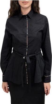 Burberry Nara Shirt - Dames - Blouses & Shirts - Zwart - Maat: 2XS Katoen