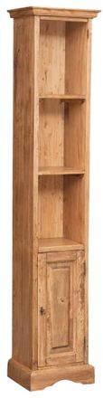 Biscottini International Peque&ntilde;a Biblioteca De Madera Maciza De Tilo Acabado Con Efecto Nogal 40x30x196 Cm