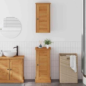 vidaXL Juego De Muebles De Ba&ntilde;o Vigo 2 Pcs Marr&oacute;n Y Marr&oacute;n Miel Vidaxl