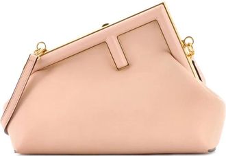 Fendi First Bag Leather Small clutch bag - Beige