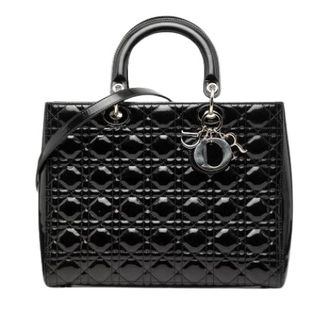 Dior Pre-owned Lady Dior - Dames - Pre-owned - Zwart - Maat: ONE Size Leer