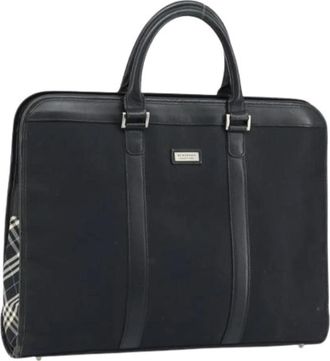 Burberry Pre-owned Vintage Nylon Business Bag - Dames - Vintage Handtas - Zwart - ONE Size - Nylon - Vintage