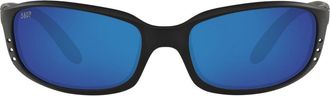 Costa 59mm Polarized Wraparound Sunglasses in Matte Black at Nordstrom