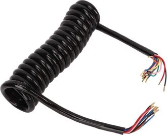 OEM Cable El&eacute;ctrico En Espiral, 9,8 Pies, Colorido, Para Remolque, 13 Cables De Cobre Y Poliuretano En Espiral De 20 Awg Para Veh&iacute;culos Recreativos