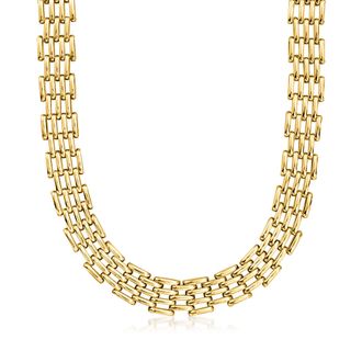Ross-Simons 10kt Yellow Gold Panther-Link Necklace