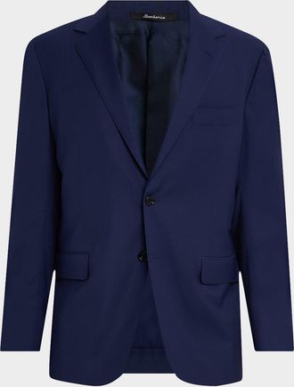 Sartorio Mens Solid Wool-Blend Sport Coat