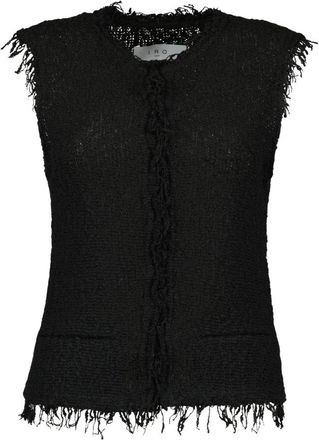 Iro Shanny Tweed Vest - Dames - Gillet - Zwart - L - Tweed - Kostuums