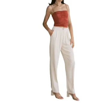Maiden Name Lila Pant In Ivory