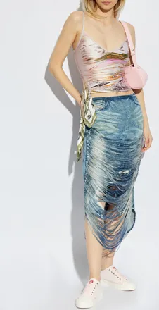 Diesel Denim Skirt DE-PLUMY-FSG, Womens, Blue