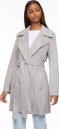 Bernardo VEGAN SUEDE STRETCH BELTED WRAP JACKET
