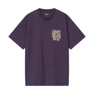Carhartt Work in Progress Carhartt Wip, T-Shirts, male, Purple, Size: XL S/S Commuting Tales T-Shirt