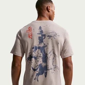 Nike Mens Dri-FIT Running T-Shirt in Brown | IH4412-211