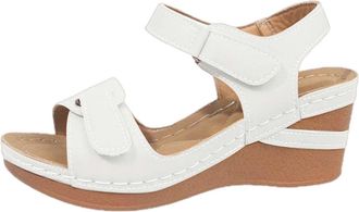 Generic Cocila Walking Sandals WomenS Summer New Casual Comfortable Roman Open Toe Fashion Slope Heel White, 6 Pink Wide Fit Womens Black Shoe Sexy Shoes Ladi