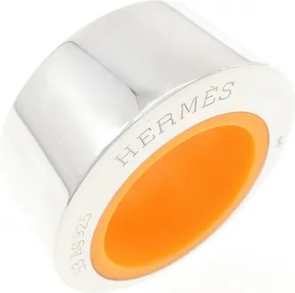 Herm&egrave;s Silver Silver 925 Band Ring (Pre-Owned)