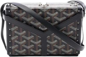 Goyard Pre-owned Canvas Shoulder Bag - Dames - Vintage Schoudertas - Zwart - ONE Size - Leer - Vintage