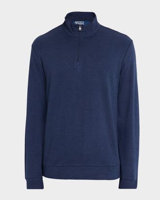 Polo Ralph Lauren Men & apos;s Textured Double-Knit Quarter-Zip Sweater