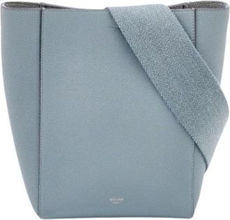 Celine Pre-owned Cross Body Bags, female, Gray, Size: ONE SIZE Pre-owned Bucket Crossbody Bag
