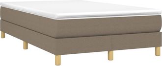 vidaXL Vidaxl - Cama Box Spring Con Colch&oacute;n Tela Gris Taupe 120x200 Cm