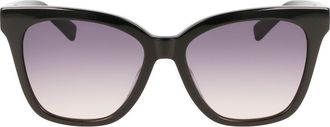 Longchamp Le Pliage 54mm Gradient Rectangle Sunglasses in Black at Nordstrom