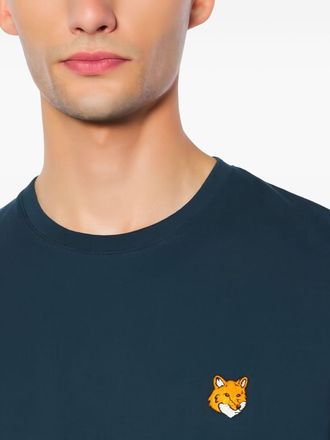 Maison Kitsun&eacute; Embroidered Fox Logo T-shirt - Navy