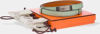 Herm&egrave;s Kelly 18 Belt - Light Green