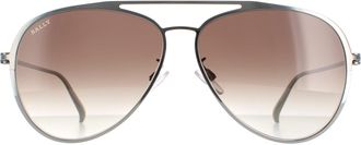 Bally zonnebril by0024-d 08k gunmetal grijze gradi&euml;nt