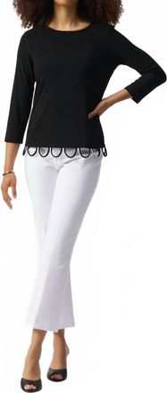 Joseph Ribkoff Womens Loop Detail Top In Black